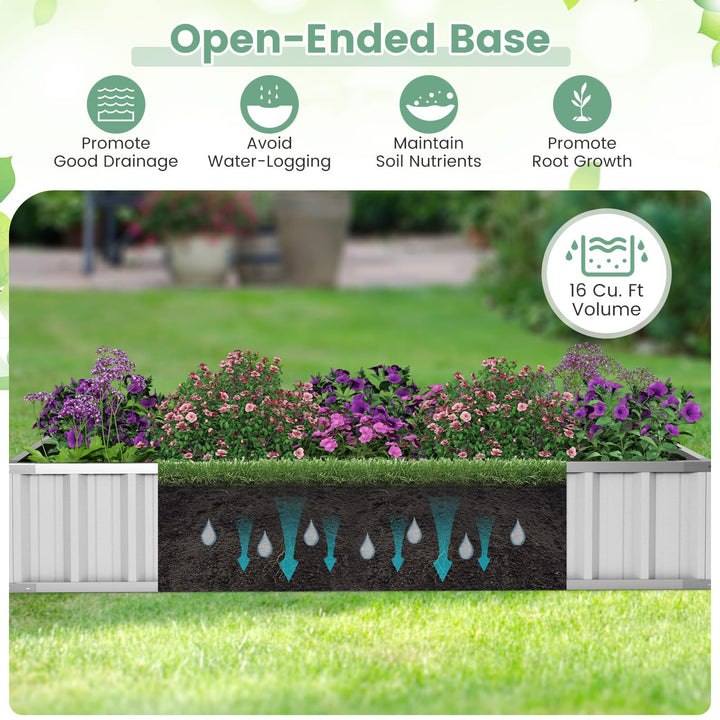 Giantex 69”x36”x28” Raised Garden Bed with Cover, 16.5 Cu.Ft Galvanized Steel Planter Box Kit