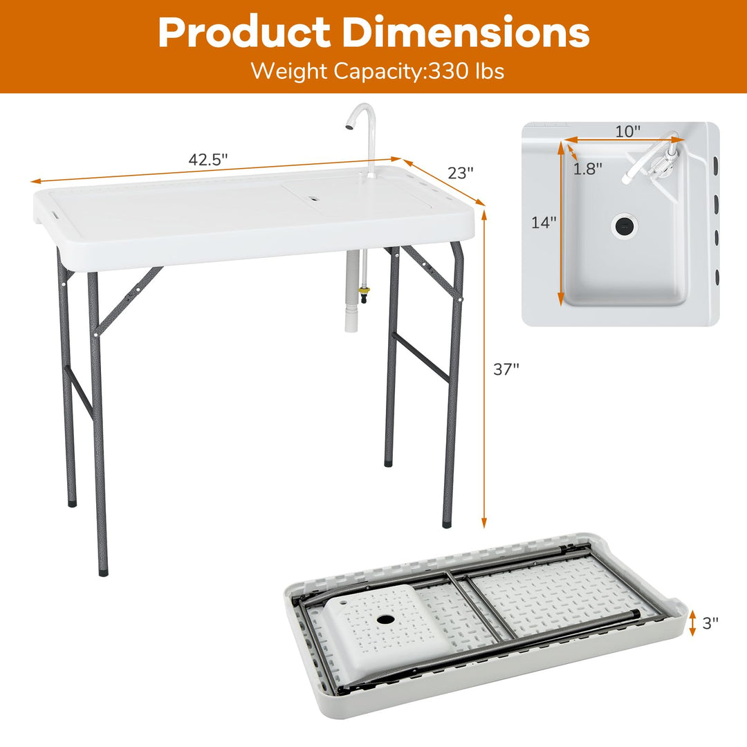 Giantex Portable Fish Cleaning Table