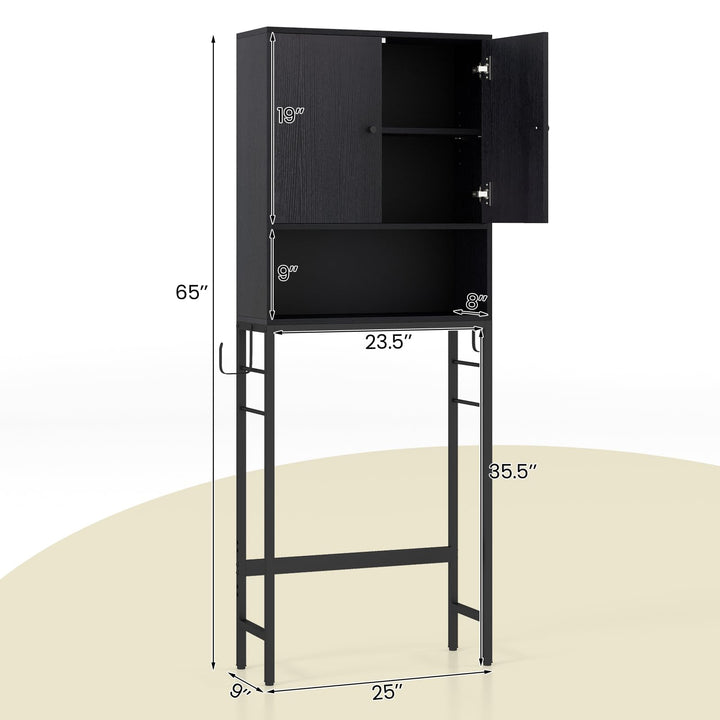 Giantex Over The Toilet Storage Cabinet - Toilet Shelf Rack with Anti-Tip Device