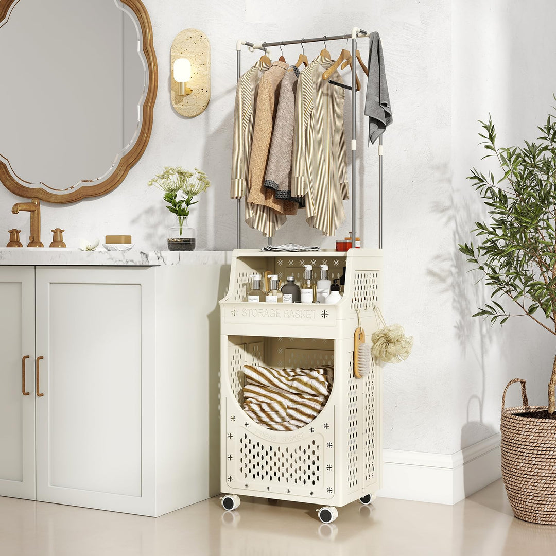 Giantex 3-Tier Laundry Cart with Hanging Rack