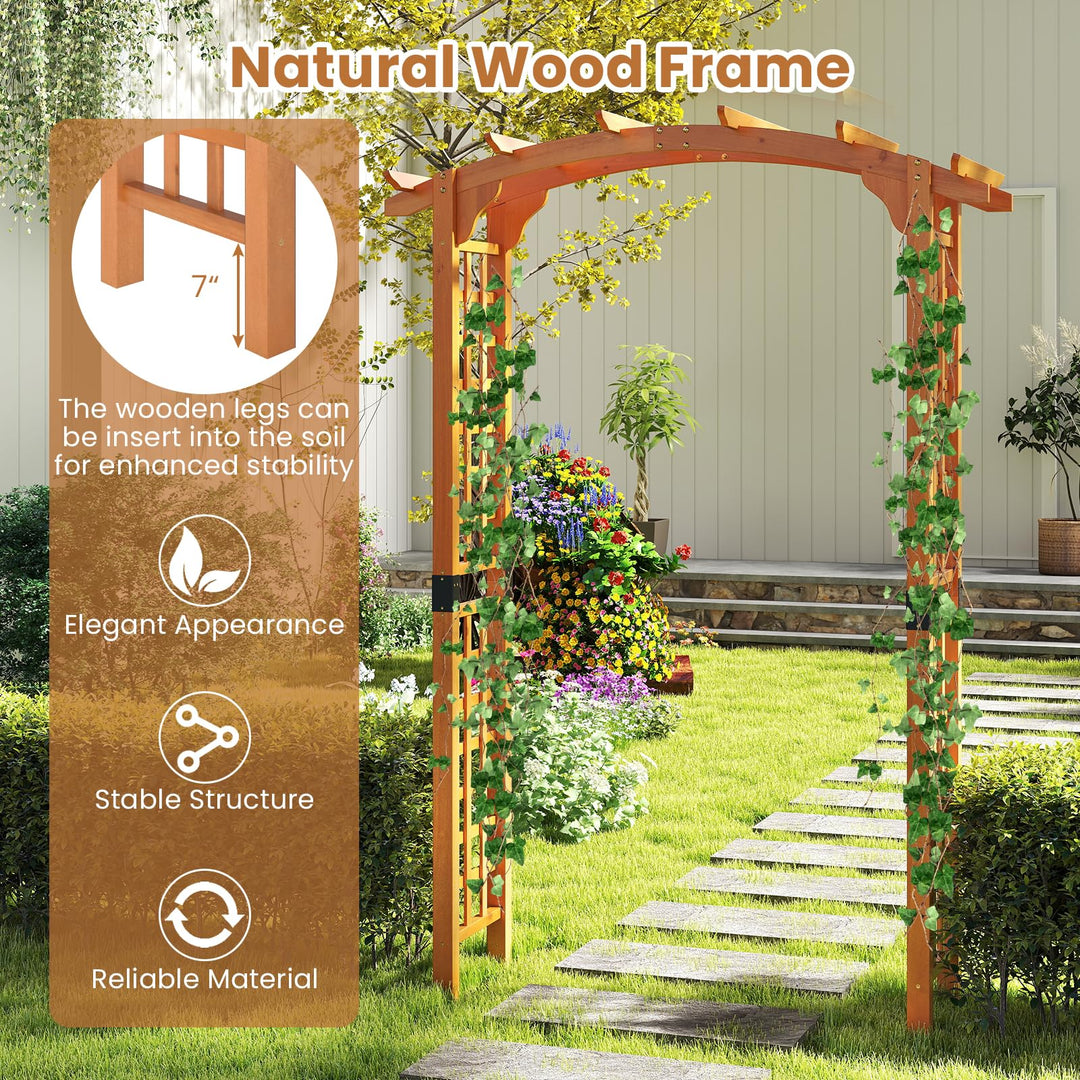 Giantex Wooden Wedding Arch for Ceremony Party