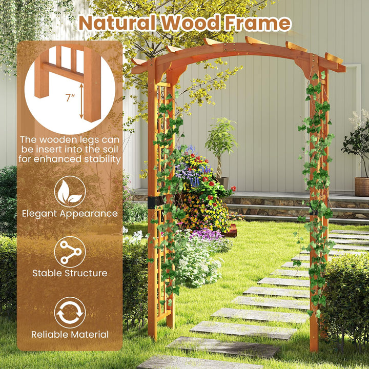 Giantex Wooden Wedding Arch for Ceremony Party