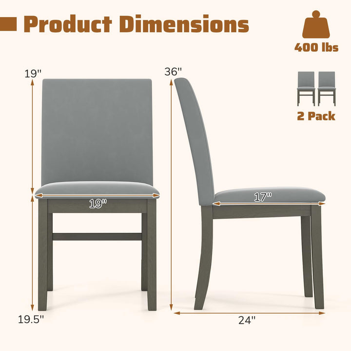 Giantex Upholstered Dining Chairs Set for Restaurant