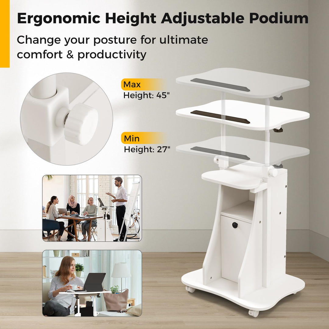 Giantex Mobile Podium Stand