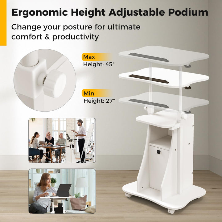 Giantex Mobile Podium Stand