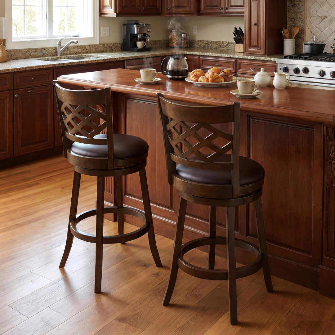 Giantex Swivel Bar Stools Set of 2/4 26"/31" Bar Height Chairs