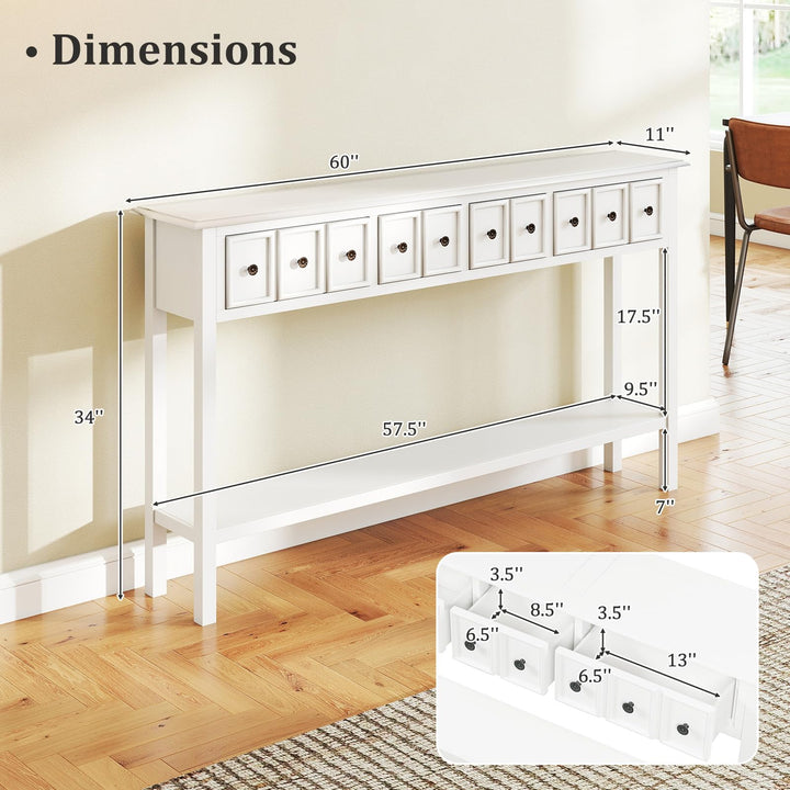 Giantex 60" Entryway Table Long Narrow Console Table