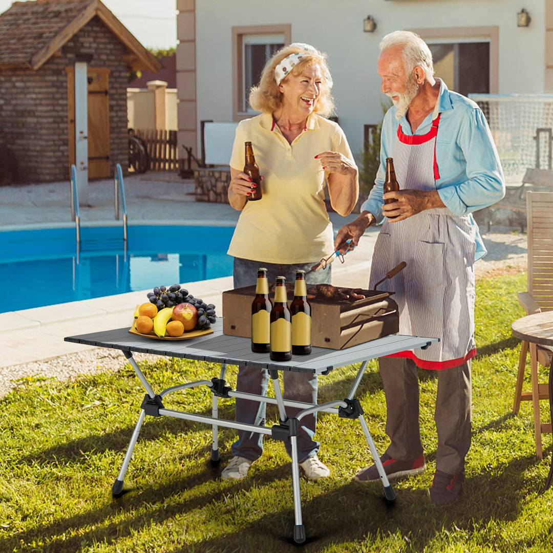 Giantex Folding Camping Table, Heavy-Duty Outdoor Folding Table w/Carry Bag