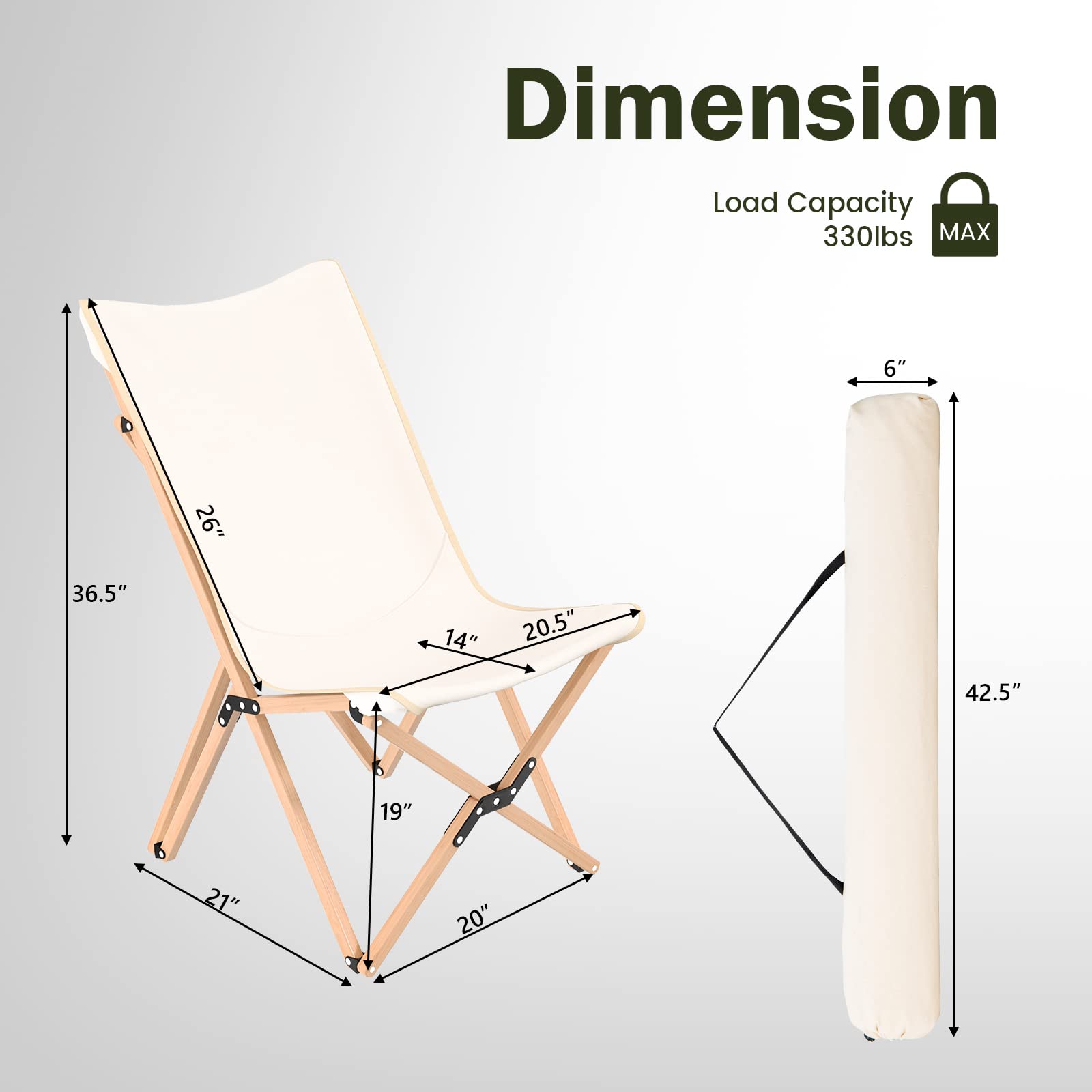 Camping Chairs 2 Pack - Giantex