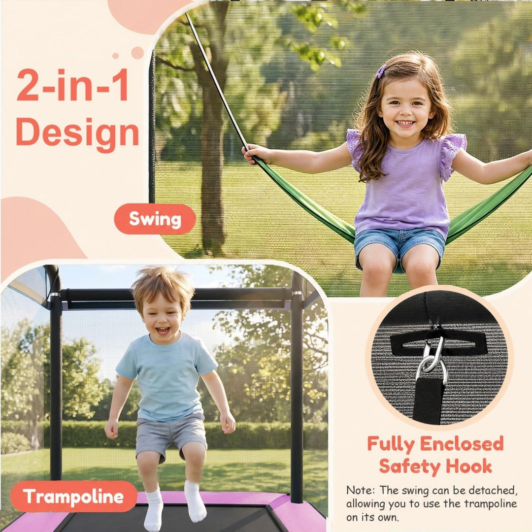Giantex 6 FT Trampoline for Kids with Swing