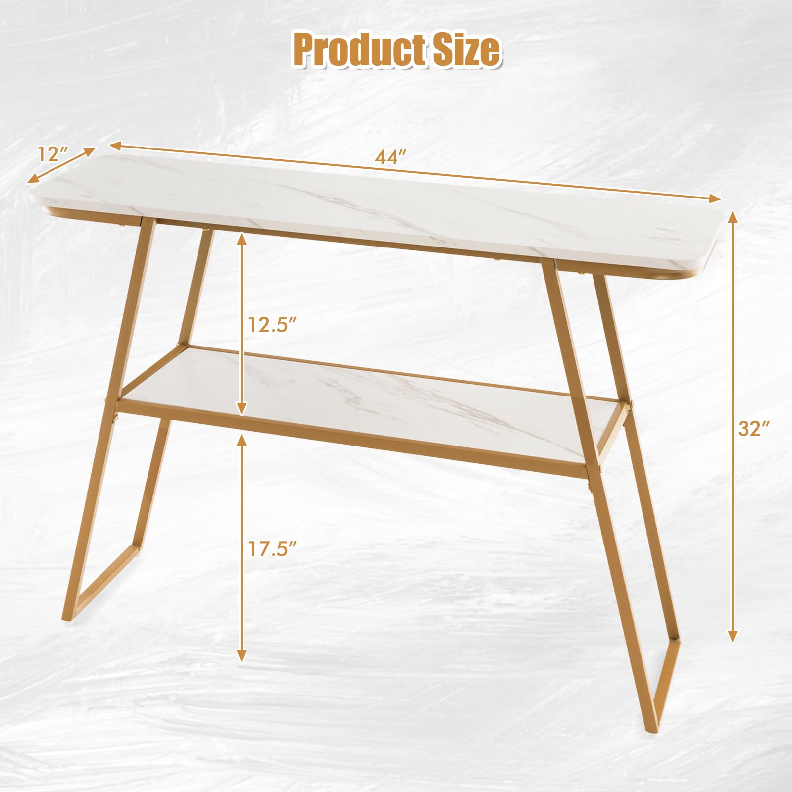 Giantex Console Table with Storage Shelf - 44” Entryway Table