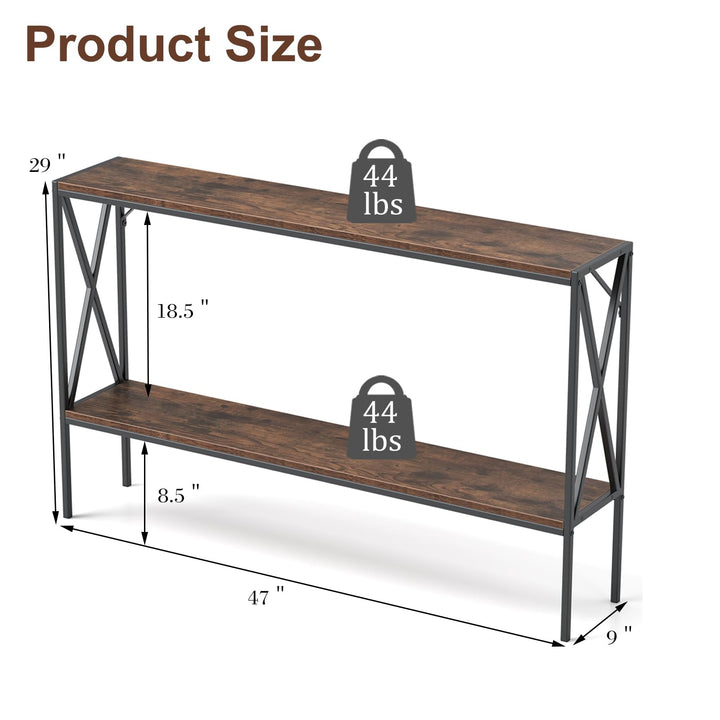 Giantex Narrow Entryway Table with Storage Shelf