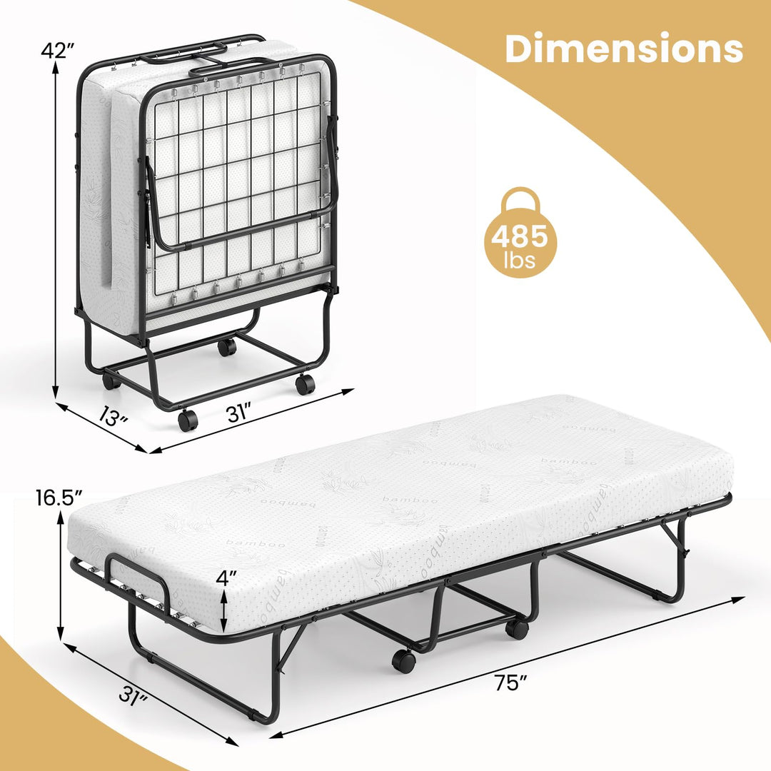 Giantex Folding Bed with Mattress for Adults