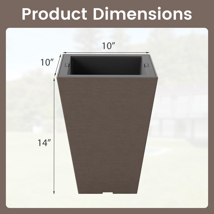 Giantex Self-Watering Flower Pots withith Removable Inner Bucket & Drainage Holes