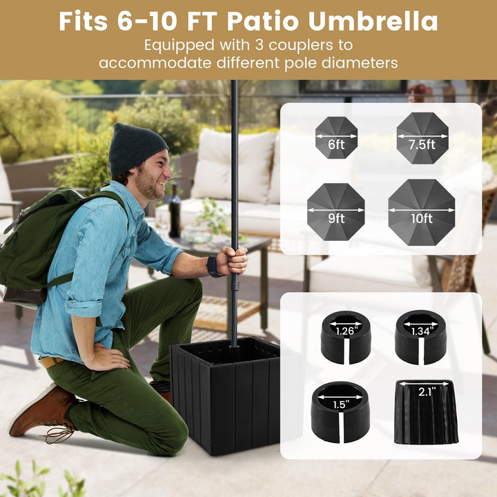 Giantex 88 lbs Umbrella Base with Fillable Planter with 4 Rollers