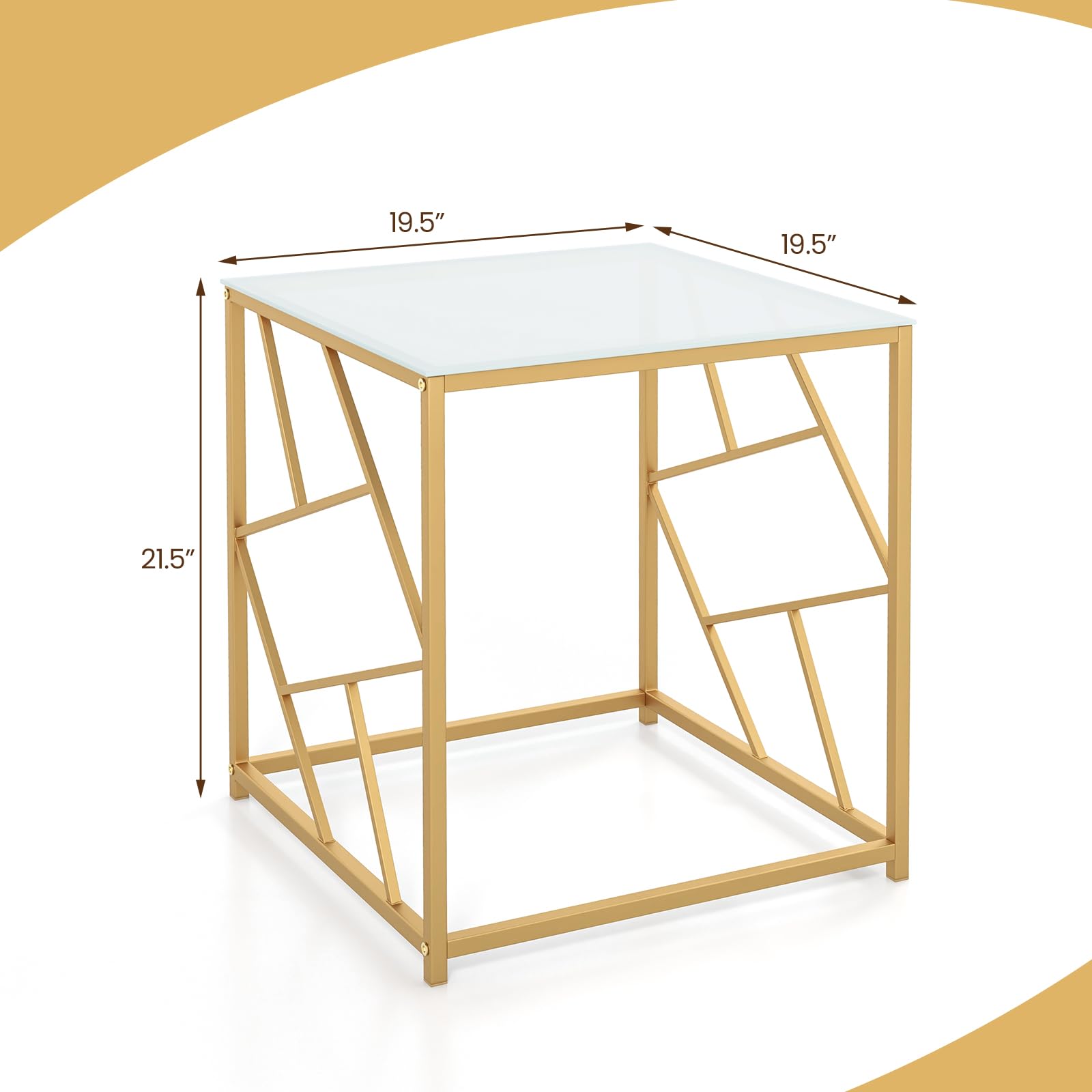 Giantex Gold Side Table