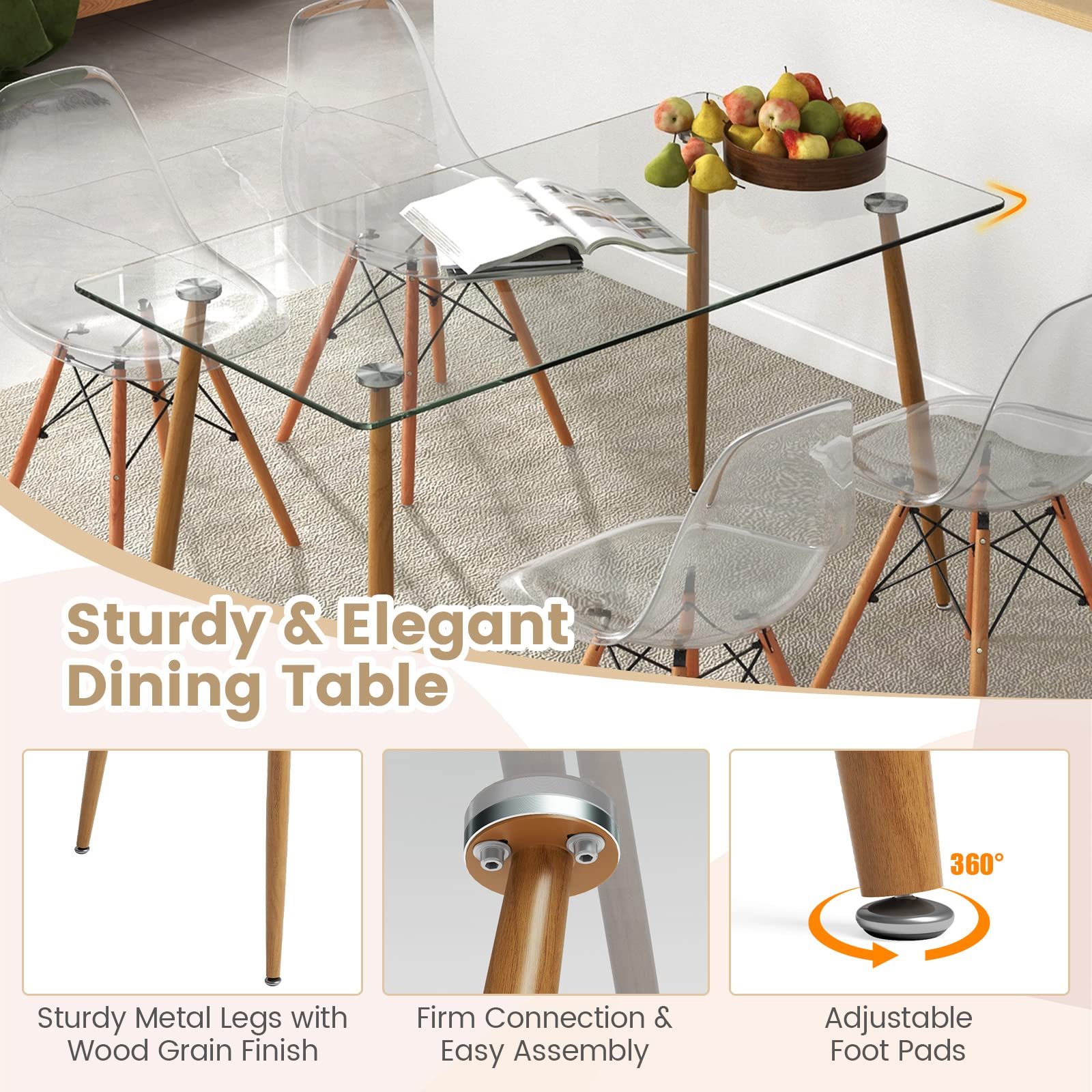 Giantex 5-Piece Dining Table Set