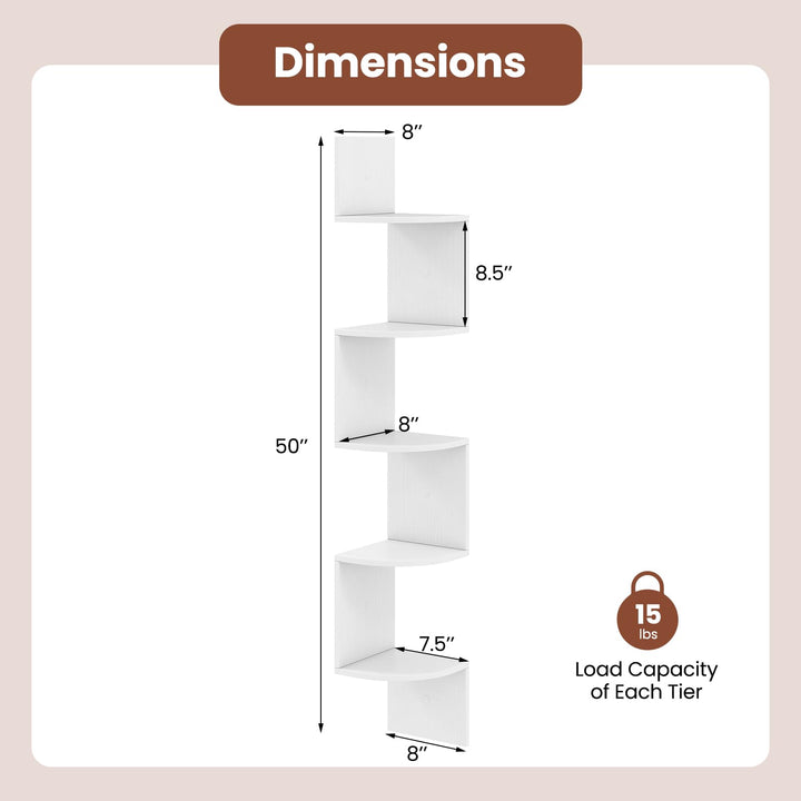 Giantex Corner Shelf Wall Mounted Set of 1/2