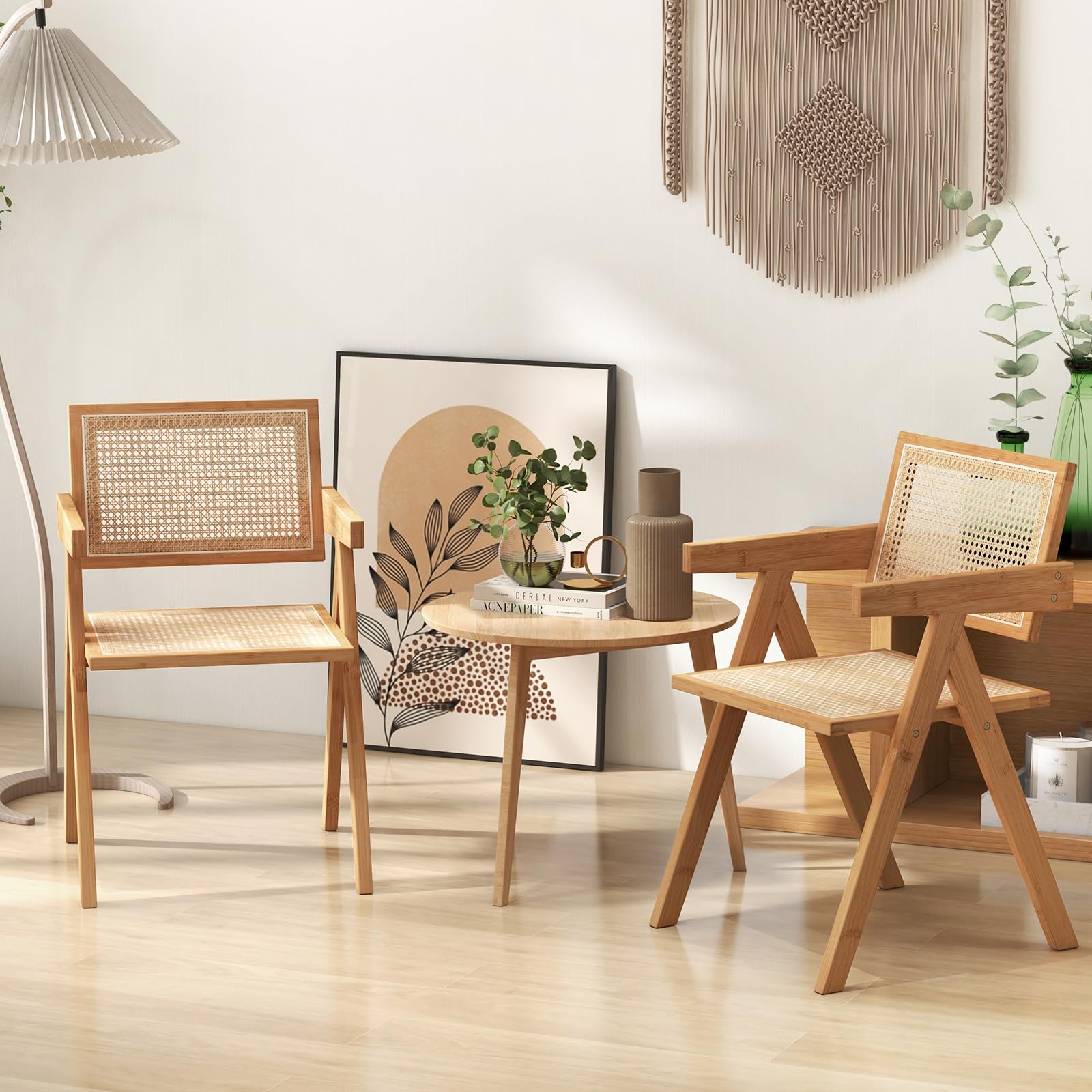 Giantex Rattan Accent Chair Set of 2