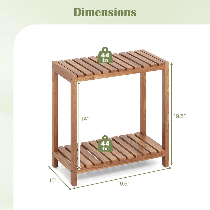 Giantex 2 Tier Wooden End Table for Living Room Bedroom