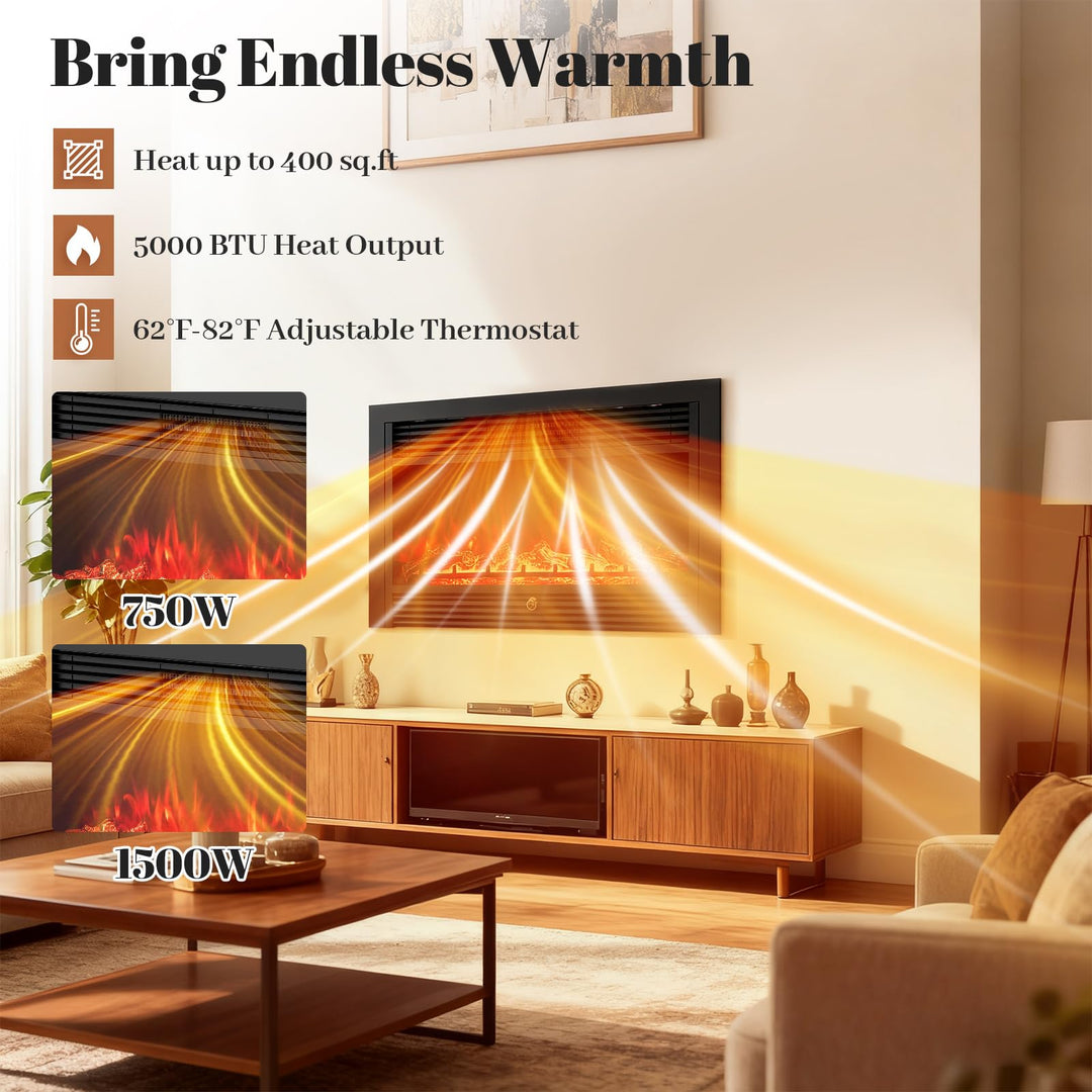 Giantex 33/36 Inch Electric Fireplace Insert