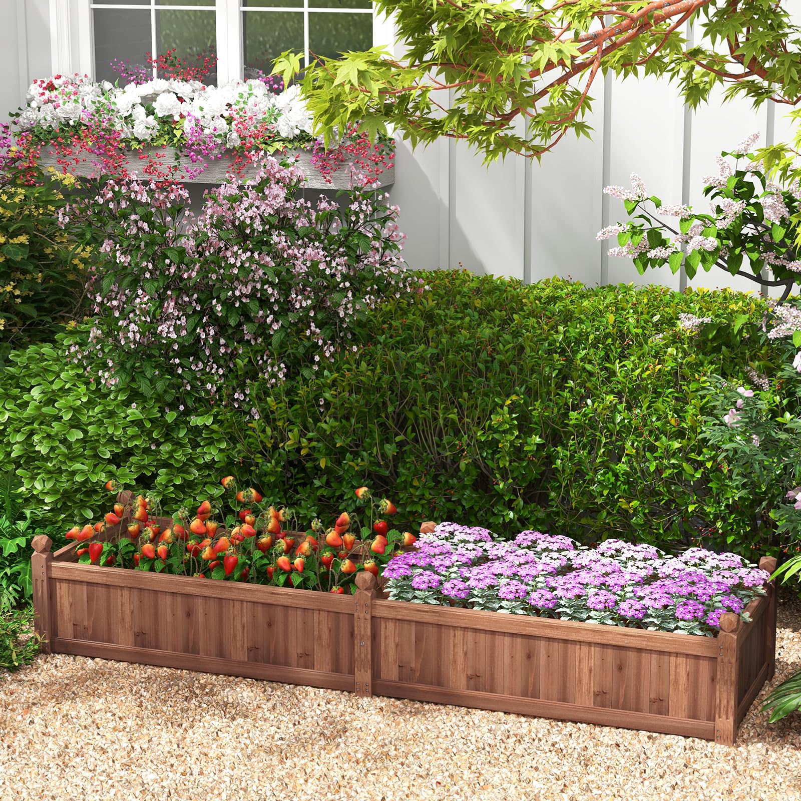 Giantex Wood Raised Garden Bed