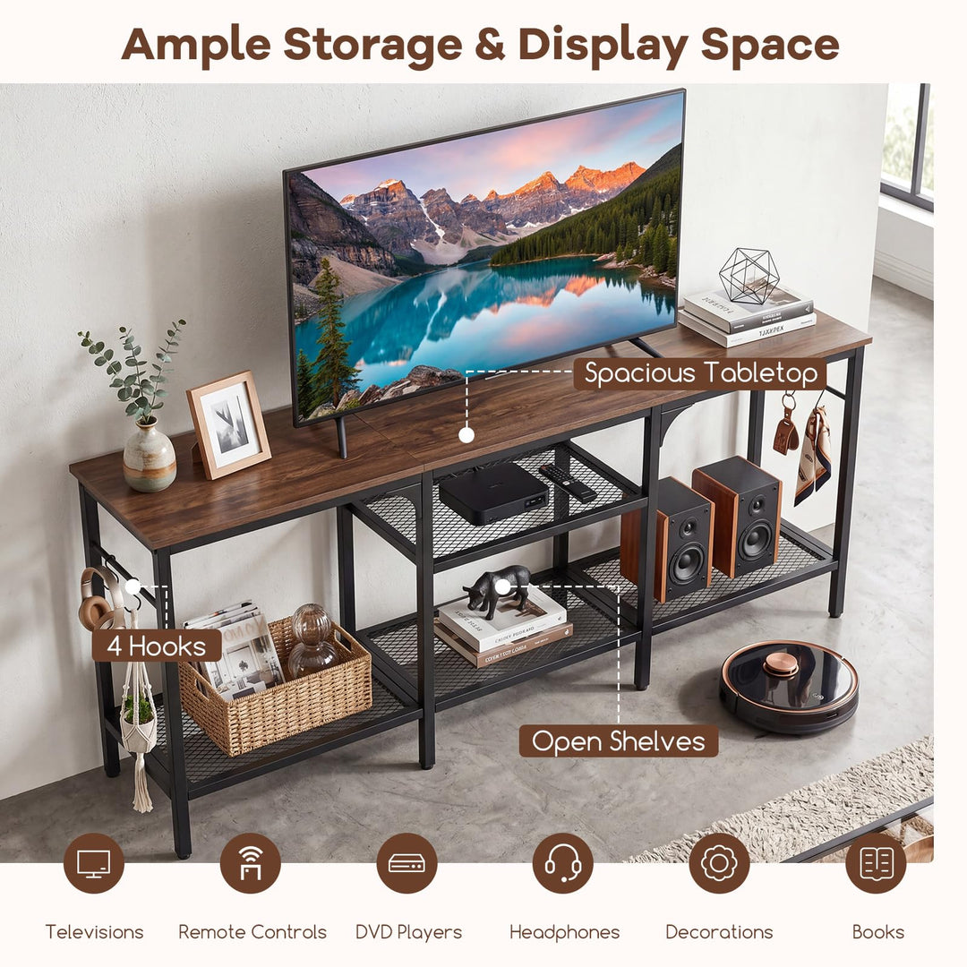 Giantex 3-Tier TV Stand for TVs up to 65 Inch with Open Storage Shelves