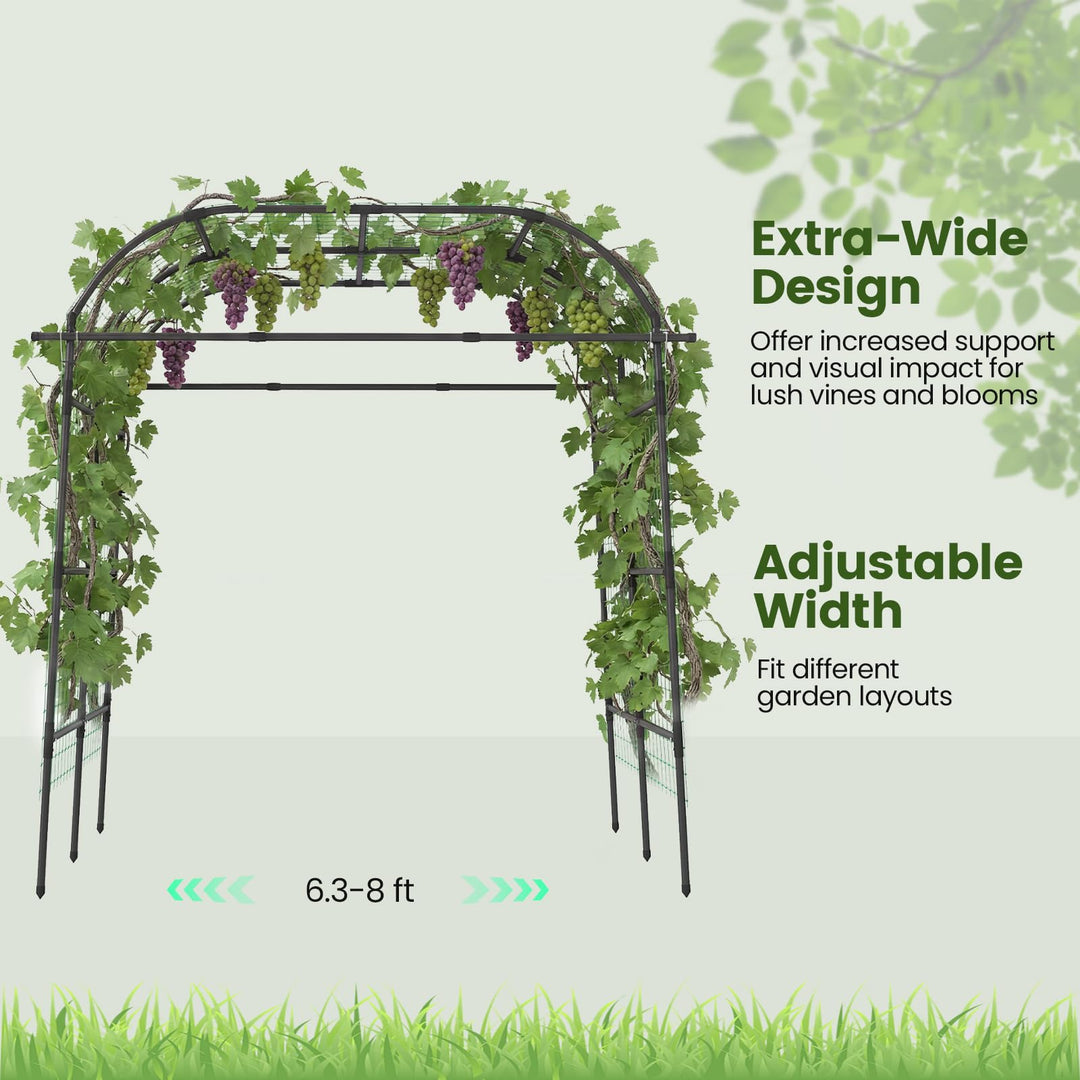 Giantex Metal Garden Arch Trellis for Climbing Plants Outdoor