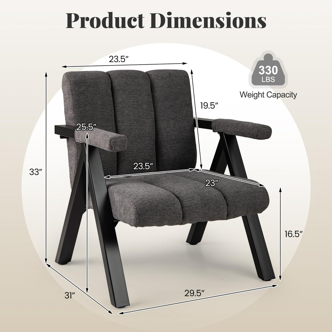 Giantex Mid-Century Modern Accent Chair with Deepened Seat