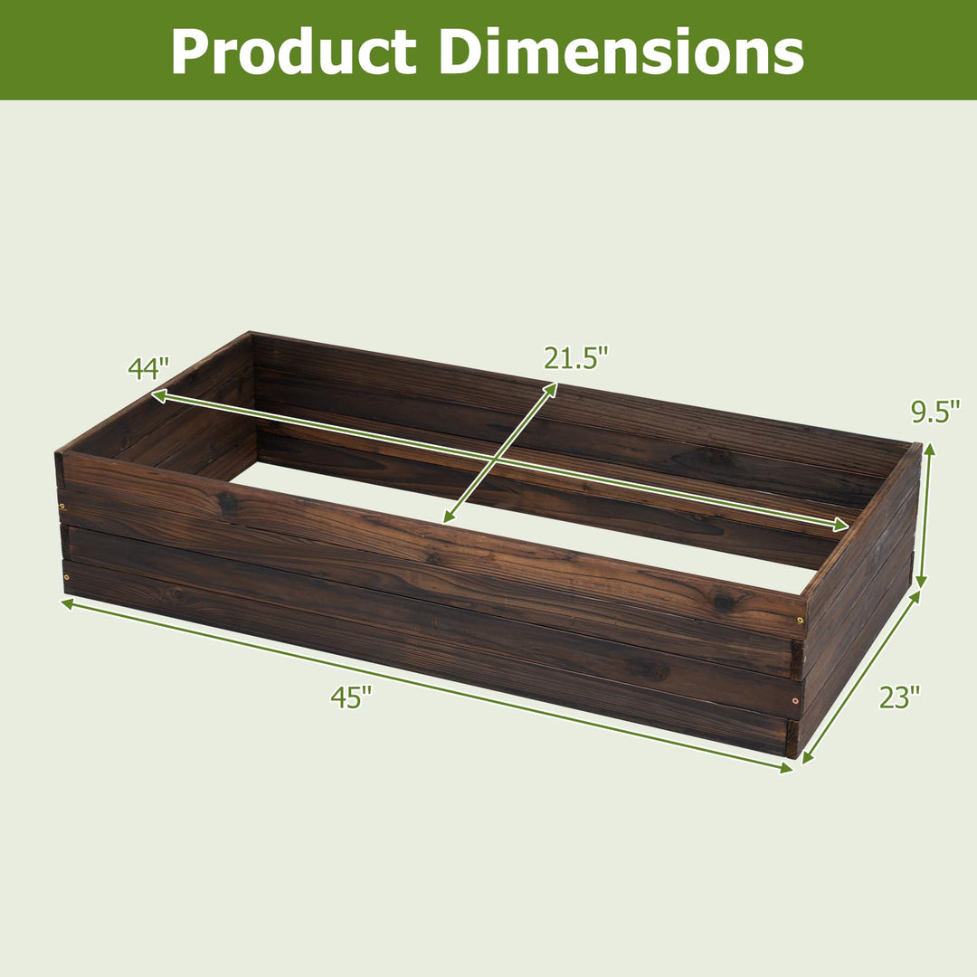 Giantex 45" x 23" Fir Wood Raised Garden Bed (1/2)