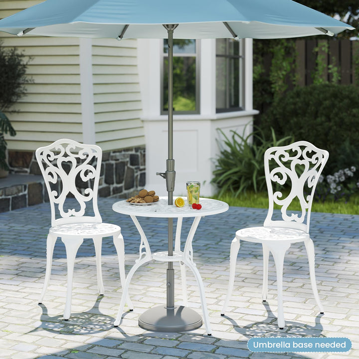 Giantex 3 Piece Bistro Set for Balcony Backyard Garden Poolside