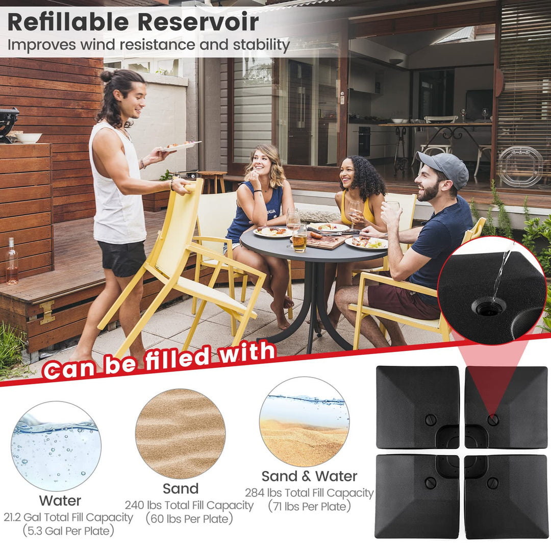 fill patio umbrella base Buy 284 lbs Fillable Offset Patio Umbrella Base