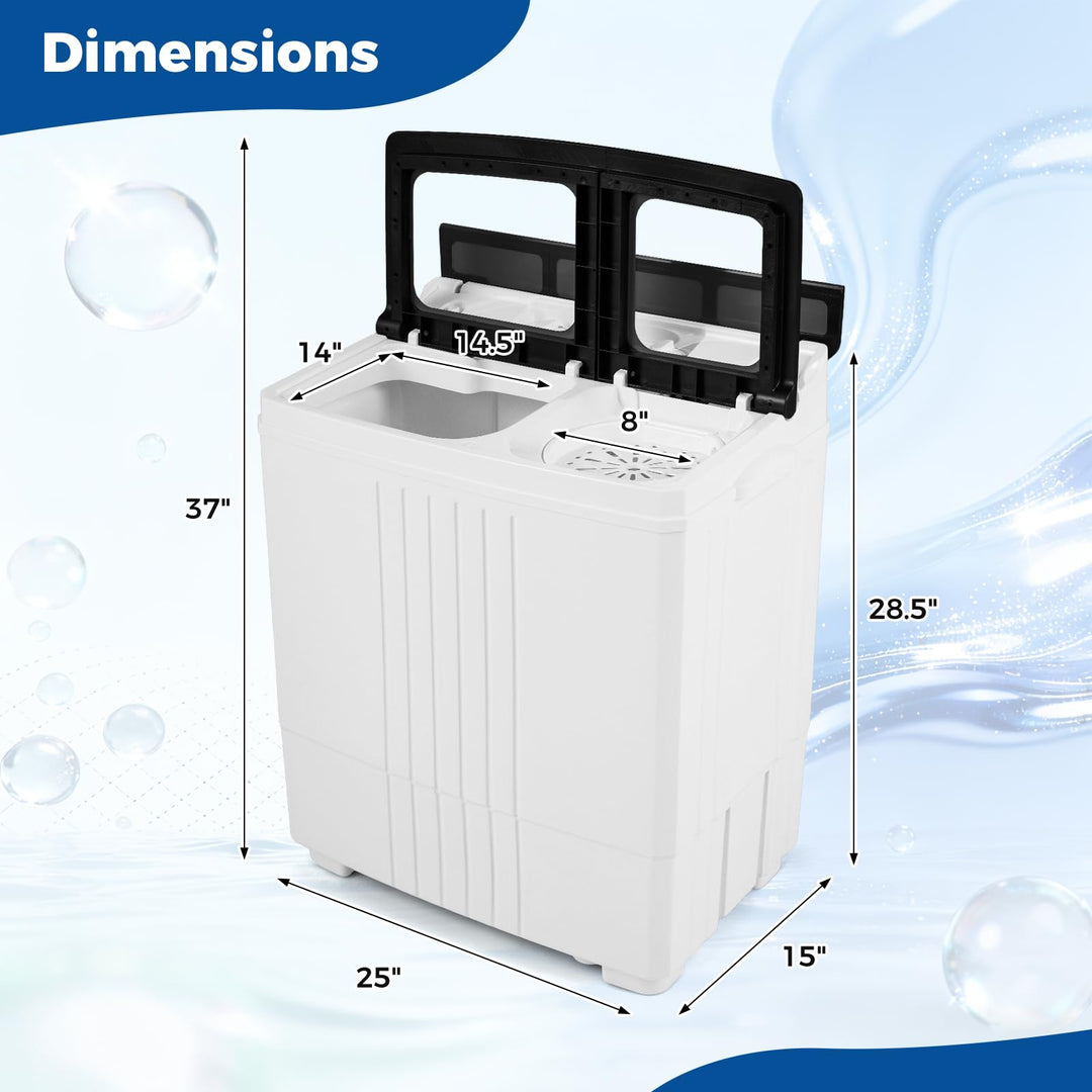 Giantex Portable Washing Machine with 12 LBS Washer and 8 LBS Spinner Combo for Apartments