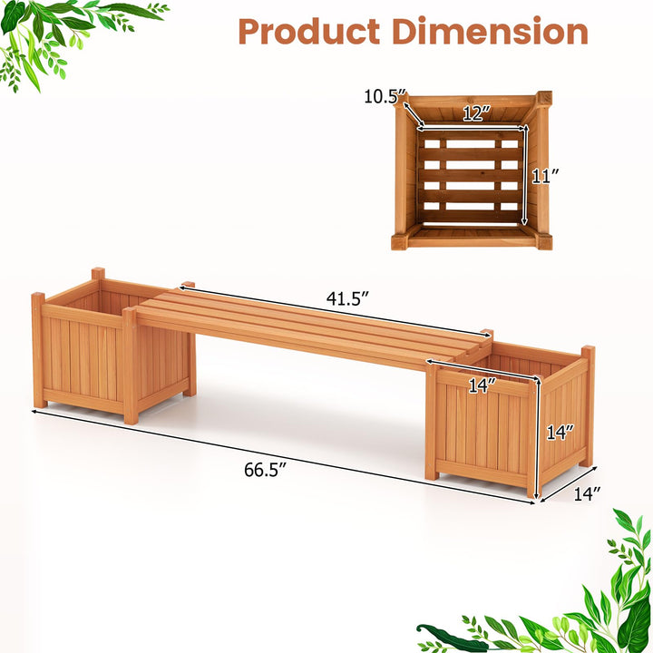 Giantex 2/4 in 1 Outdoor Bench with 2/4 Raised Garden Beds