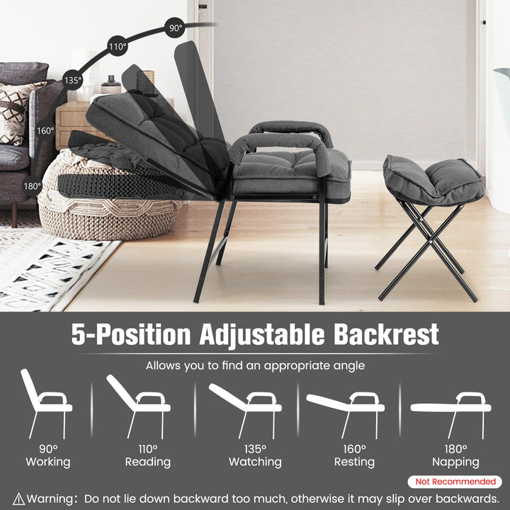 Giantex Modern Accent Chair with Ottoman