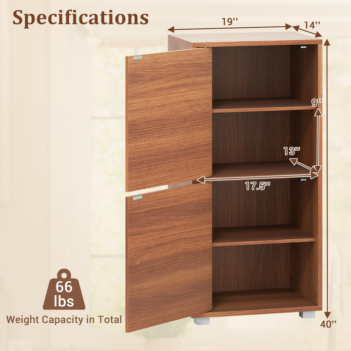 Giantex 2-Cube Stackable Storage Cabinet with 2 Single Doors