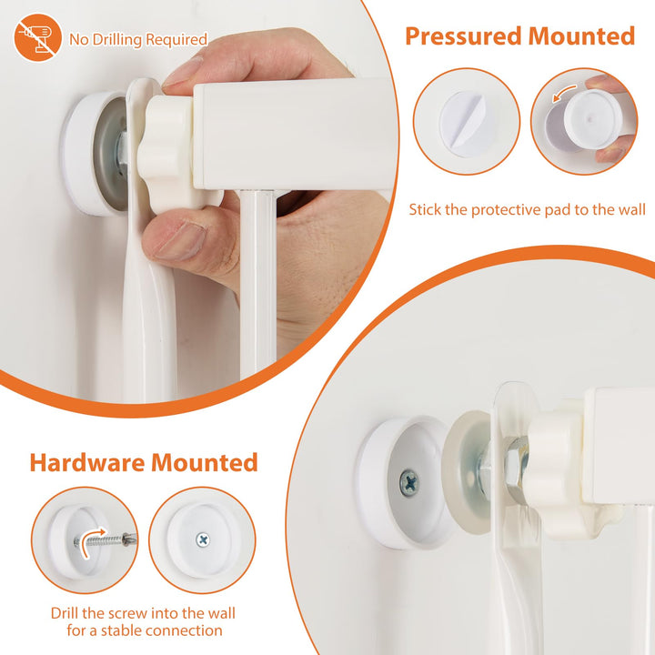 Giantex 67.5" Extra Tall Pet Gate Heavy-Duty Metal Cat Gate with 30.5"-41" Wide Opening