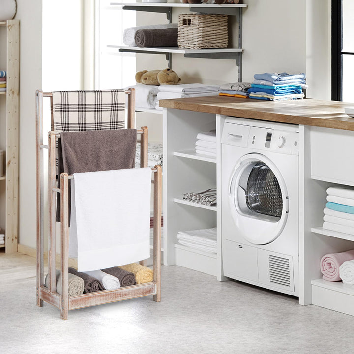 Giantex Towel Rack for Bathroom - 3 Tier Freestanding Towel Racks with Storage Shelf
