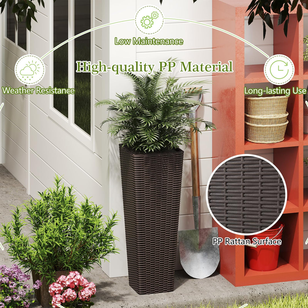 Giantex Set of 2 Planters for Outdoor Plants