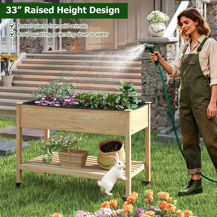 Giantex 47”x23”x33” Wood Planter Box