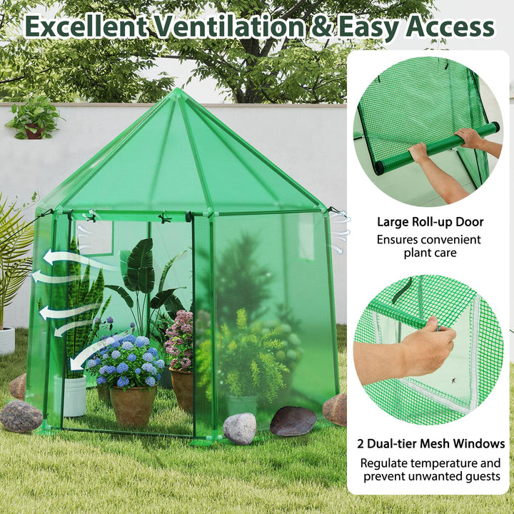 Giantex 6.5 x 5.7 x 6.3 FT Greenhouse Portable Walk in Outdoor Hot House Tent