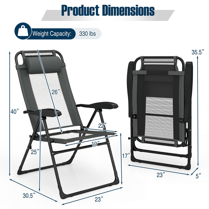 Giantex Folding Patio Chairs Set