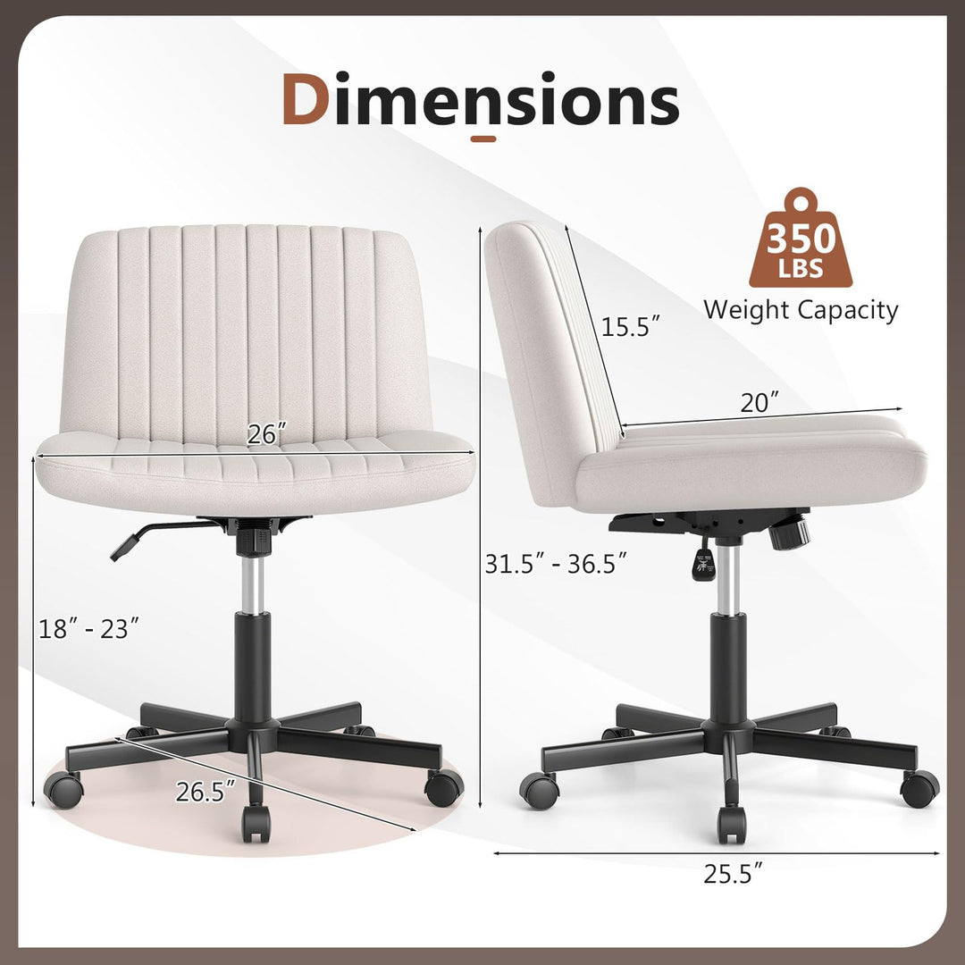 Giantex Armless Cross Legged Office Chair for Home