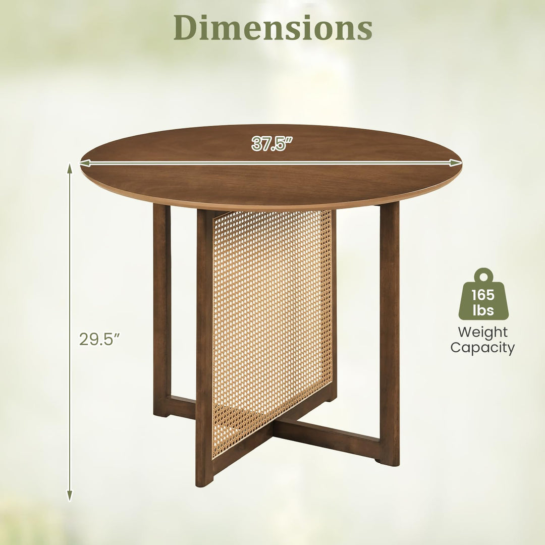 Giantex 37.5" Round Dining Table for Dinette Living Room