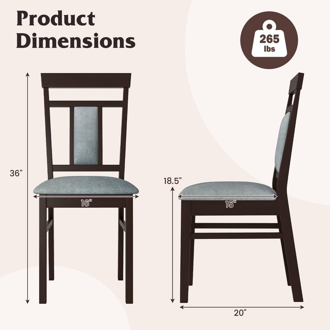 Giantex Wooden Dining Chairs Set for Dining Room Living Room