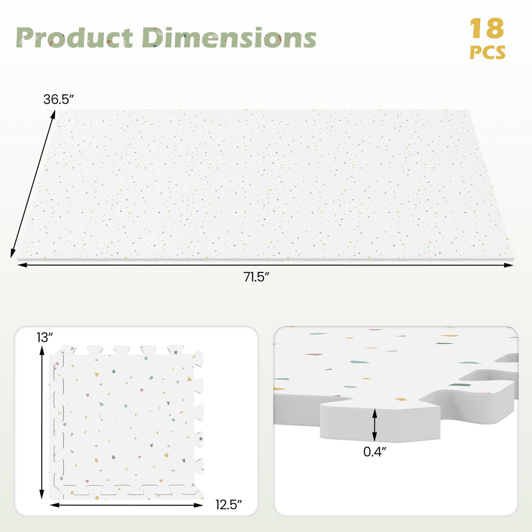 Giantex Interlocking EVA Foam Floor Tiles with Borders