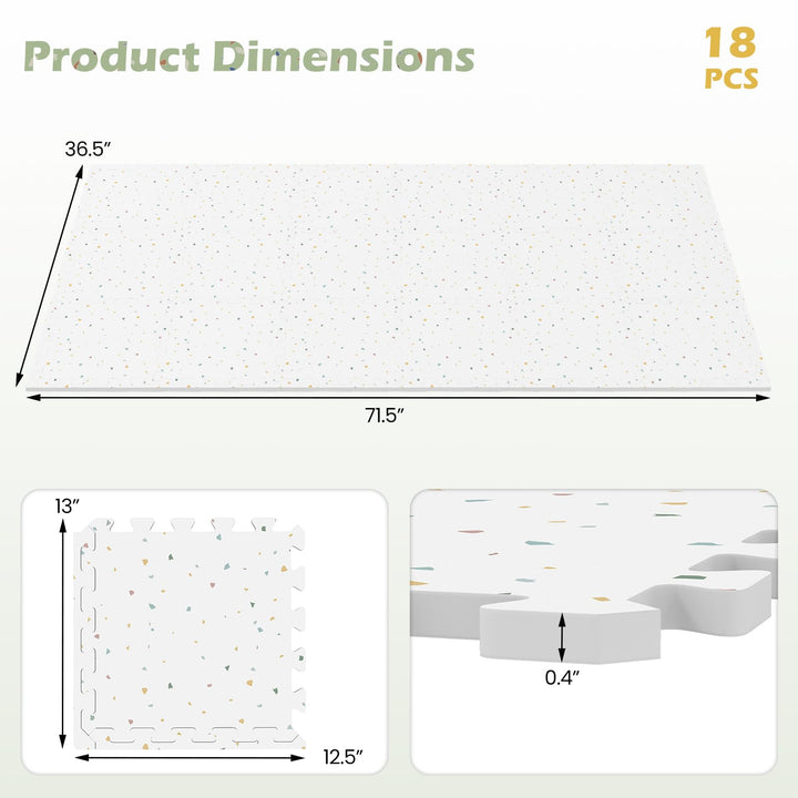 Giantex Interlocking EVA Foam Floor Tiles with Borders
