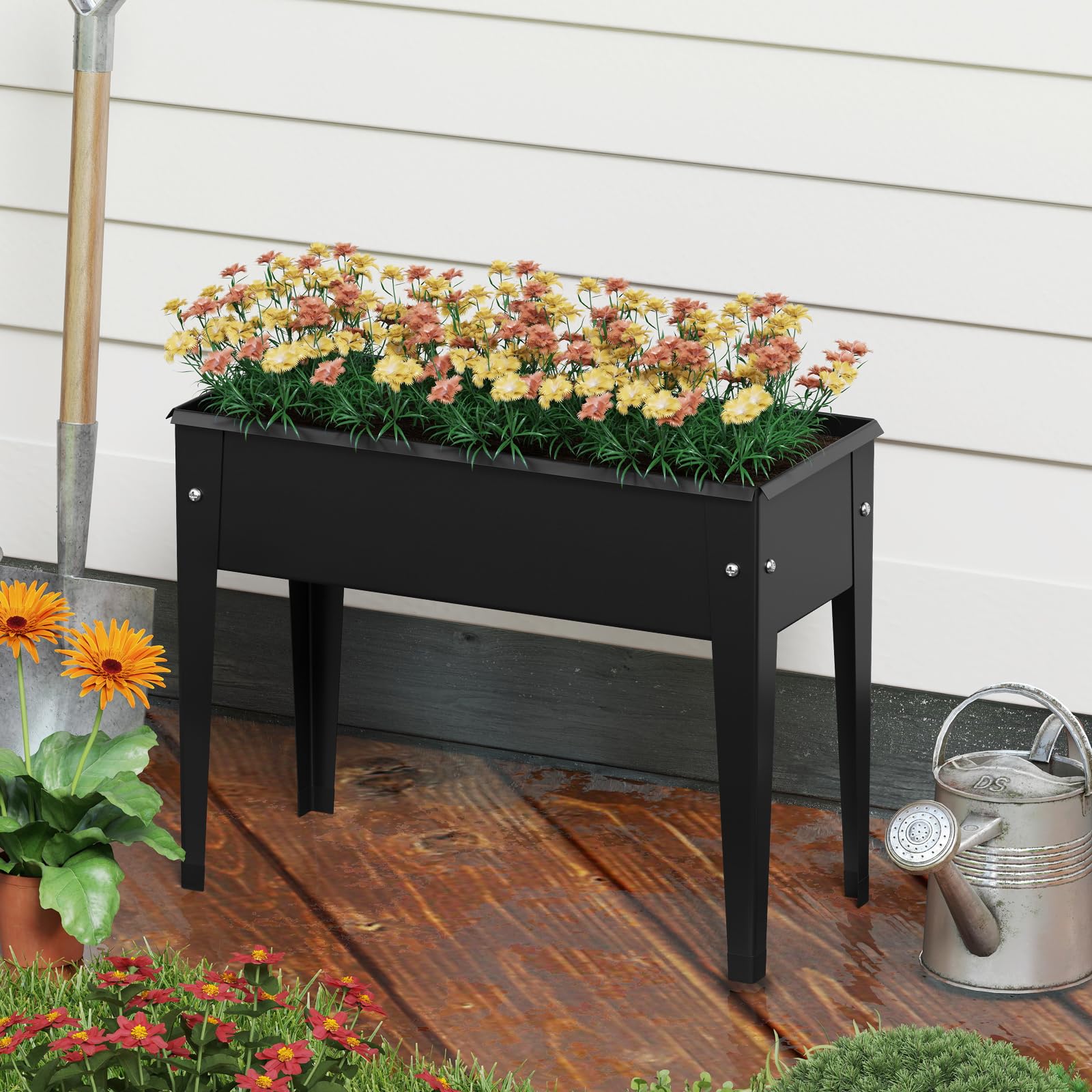 Giantex Metal Raised Garden Bed with Legs(24”x11”x18”)