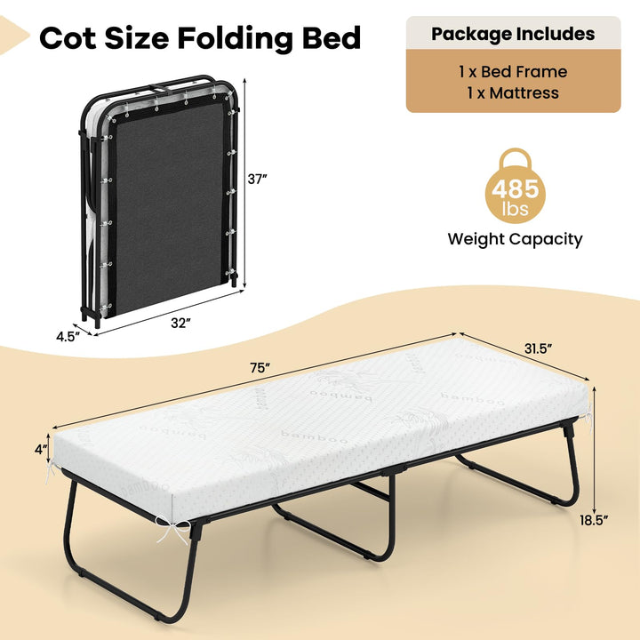 Giantex Folding Bed with Mattress for Adults