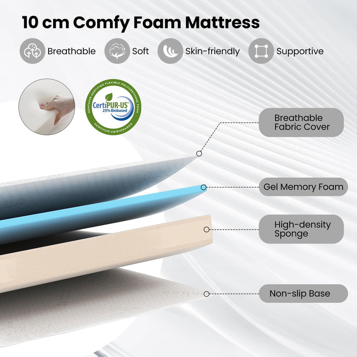 Giantex Twin Folding Bed Frame with Mattress